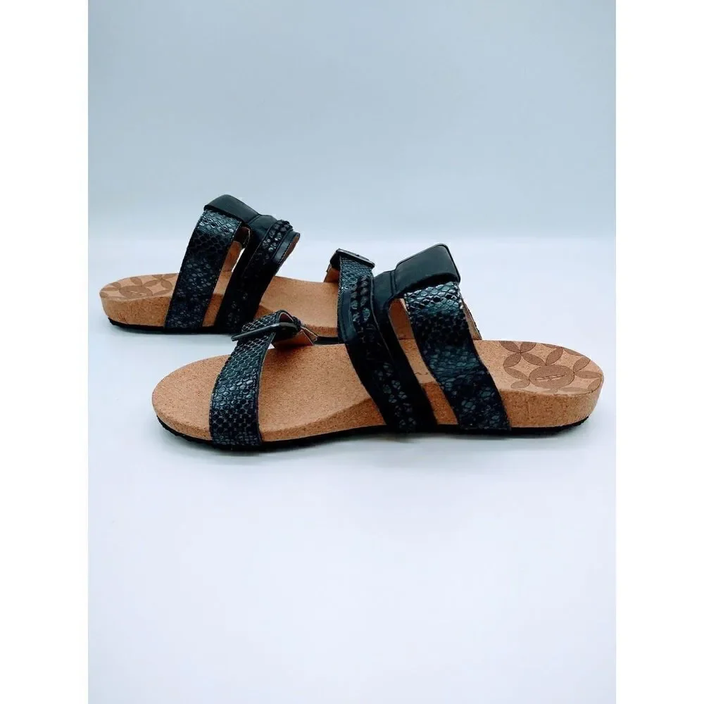 COPY - Revitalign Women's Sofia Slide Sandals - Black Leather , Size US 7 / EUR…